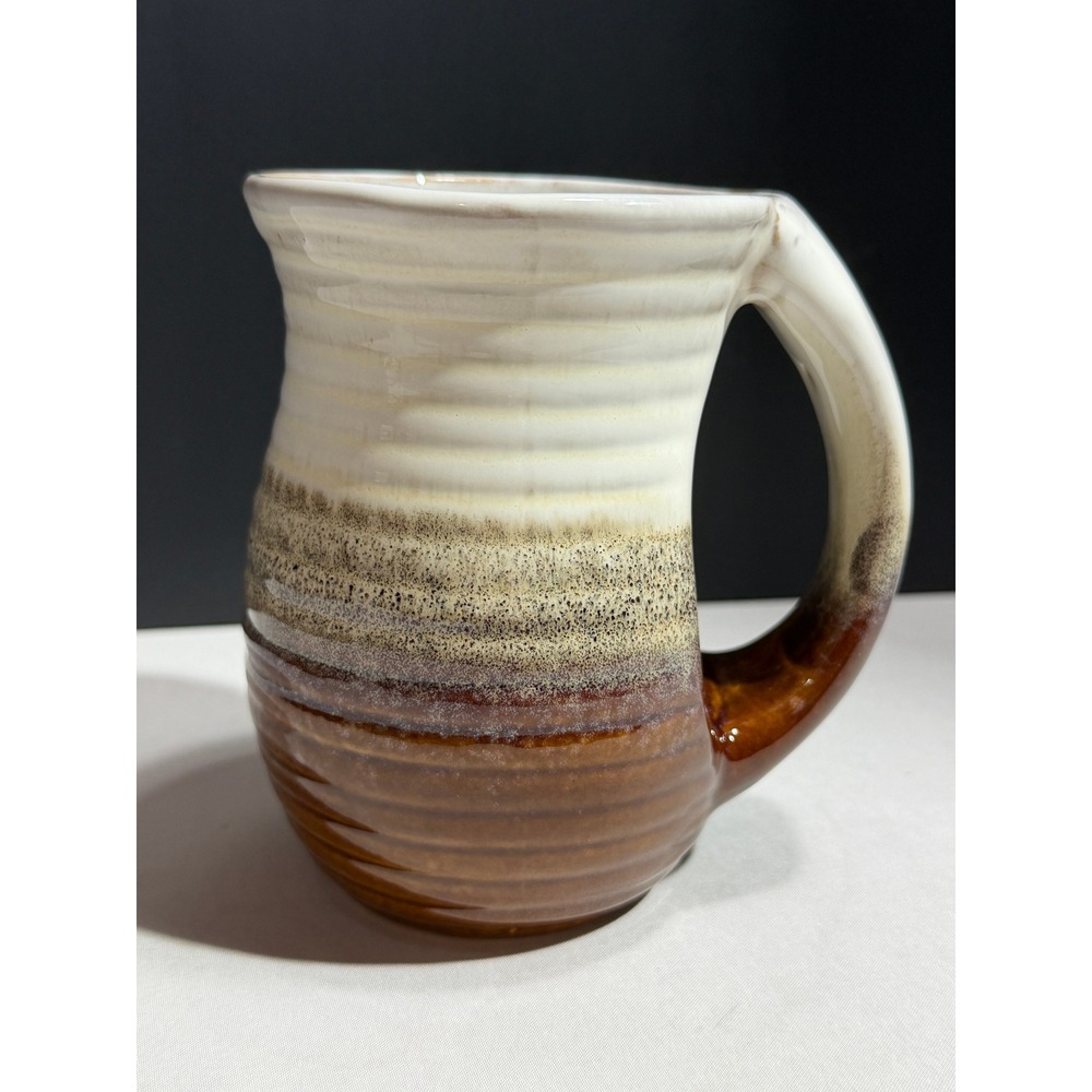 Legacy & Main Collection Brown Ombre Ribbed Ceramic Coffee Mug Stoneware 2020